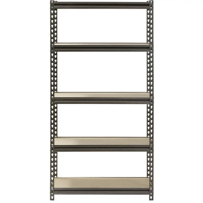 Muscle Rack 30"W x 12"D x 60"H 5-Shelf Steel Freestanding Shelves, Silver**New in box**