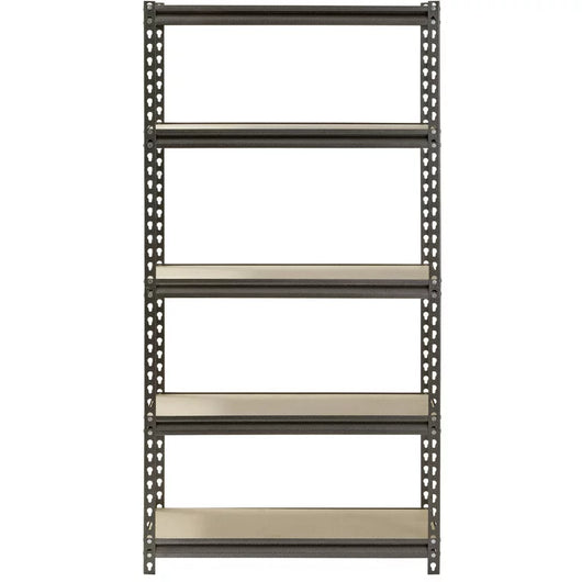 Muscle Rack 30"W x 12"D x 60"H 5-Shelf Steel Freestanding Shelves, Silver**New in box**