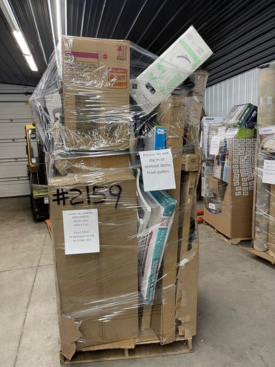 Jumbo huge liquidation pallet- over 7 ft tall ! Pallet number 2159
