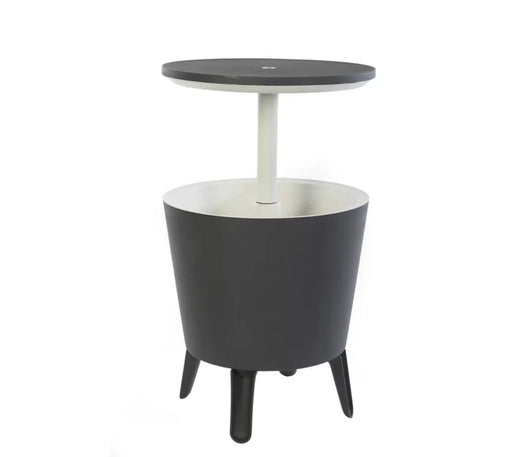 Keter Modern Cool Bar and Side Table, Outdoor Patio Furniture with 7.5 Gallon Beer and Wine Cooler, Gray- Light Damage From Shipping