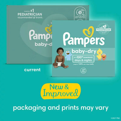 Pampers Baby Dry Extra Protection Diapers, Size 4, 144 Count- NEW IN BOX!!!