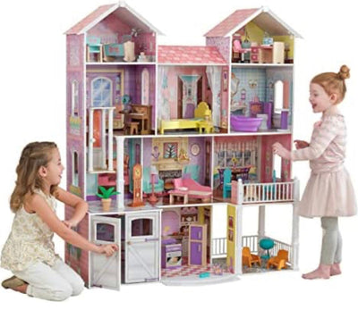 KidKraft Country Estate Wooden Dollhouse for 12-Inch Dolls with 31-Piece Accessories, Gift for Ages 3+!  -Brand new in the box