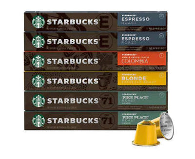 Starbucks by Nespresso Original Line Variety Pack Capsules, 60 Count- NEW!