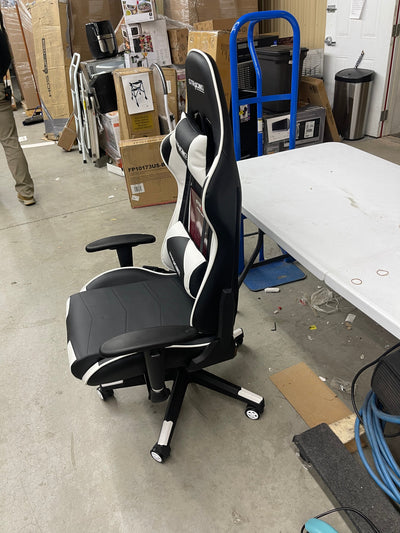 GTRACING Gaming Chair,Game Chair Heavy Duty Computer Desk Chair with Armrests,Racing Style Recliner with Built-in Headrest and Lumbar Support(Black)- new and assembled-