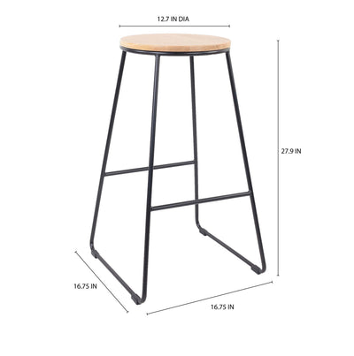 Mainstays Bar Stool, Black, Set of 4 (new out of the box)
