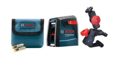 Bosch 30 ft. Cross Line Laser Level Self Leveling with 360 Degree Flexible Mounting Device and Carrying Pouch!!  LIGHTLY USED, WORKS GREAT!!