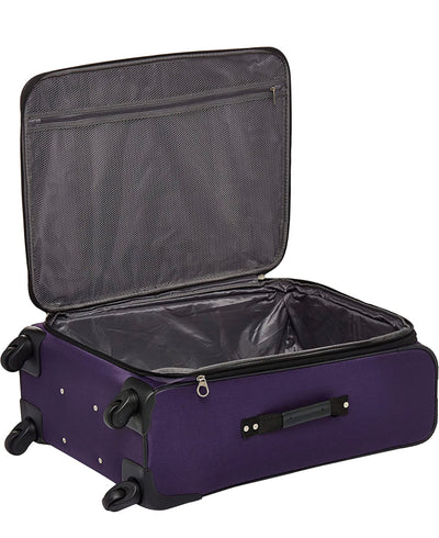 American Tourister Pop Max Softside Luggage with Spinner Wheels, Purple, 3-Piece Set (21/25/29)- NEW OUT OF BOX!!!