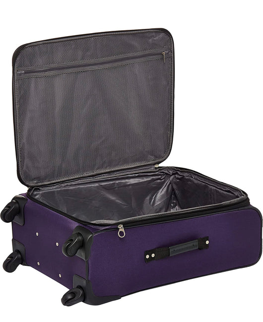 American Tourister Pop Max Softside Luggage with Spinner Wheels, Purple, 3-Piece Set (21/25/29)- NEW OUT OF BOX!!!