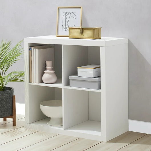 Better Homes & Gardens 4-Cube Storage Organizer, Textured White**New in box**
