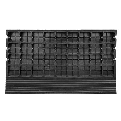 Electriduct 2.5" Non Slip Rubber Threshold Ramp for Wheelchair Accessibility, Mobility Scooters, Power Chairs, Home, Steps, Stairs, Doorways, Curbs with 3 Channels Cord Cover**New**
