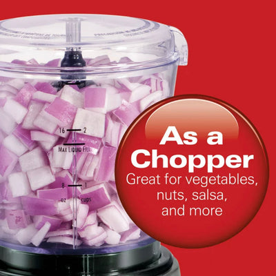 Hamilton Beach 12 Function Blender and Chopper with Mess-Free 40oz Glass Jar, 700W, Black and Stainless- NEW IN BOX!!!