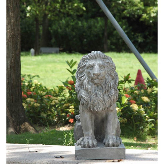 Hi-Line Gift Ltd. Sitting Lion Garden Statue**New in box**