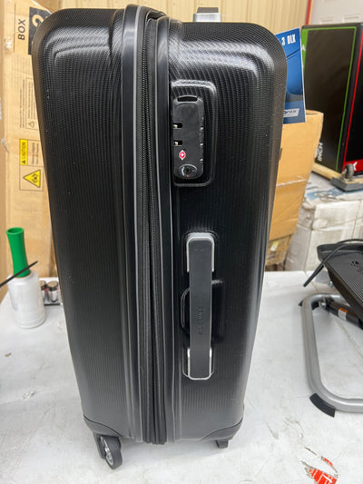 Samsonite Winfield 3 DLX Hardside Expandable Luggage with Spinners, Checked-Medium 25-Inch, Black!! NEW OUT OF BOX(DAMAGED FROM SHIPPING)!!