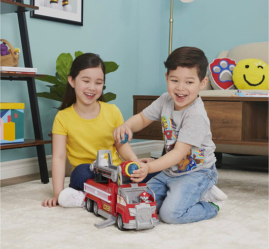 Paw Patrol, Marshall’s Transforming Movie City Fire Truck with Extending Ladder, Lights, Sounds and Action Figure, Kids Toys for Ages 3 and up- NEW !!!