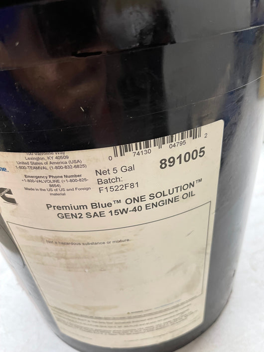 Valvoline Diesel Engine Oil,15W-40,Conventnl, 5gal bucket  part number 891005-