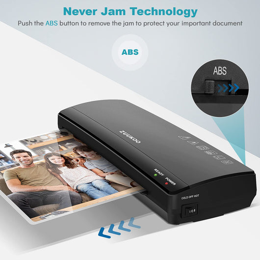 Zuukoo Laminator, Laminator Machine for A3/A4/A5/A6, 4 in 1 Termal Laminator with ABS Anti-Jam Technology, Paper Trimmer, Corner Rounder, 20 Pouches, 13 Inches Max Width for Home Office School**New in box**