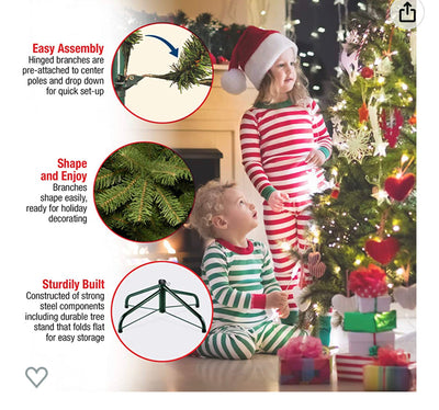 National Tree Company Artificial Full Christmas Tree, Green, North Valley Spruce, Includes Stand, 9 Feet- new in box
