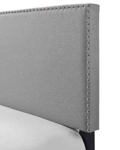 Crown Mark Erin Gray Upholstered Bed with Nail Head Trim, Twin- NEW IN BOX!!!