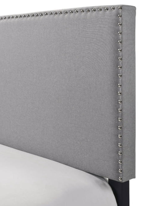 Crown Mark Erin Gray Upholstered Bed with Nail Head Trim, Twin- NEW IN BOX!!!