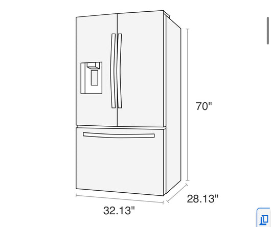 Samsung  17.5-cu ft Counter-depth French Door Refrigerator with Ice Maker (Fingerprint Resistant Stainless Steel) ENERGY STAR**New,Scratch and dent**