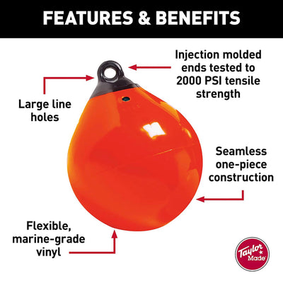 Taylor Made Products 1157 Tuff End Inflatable Vinyl Boat Buoy- NEW!!!