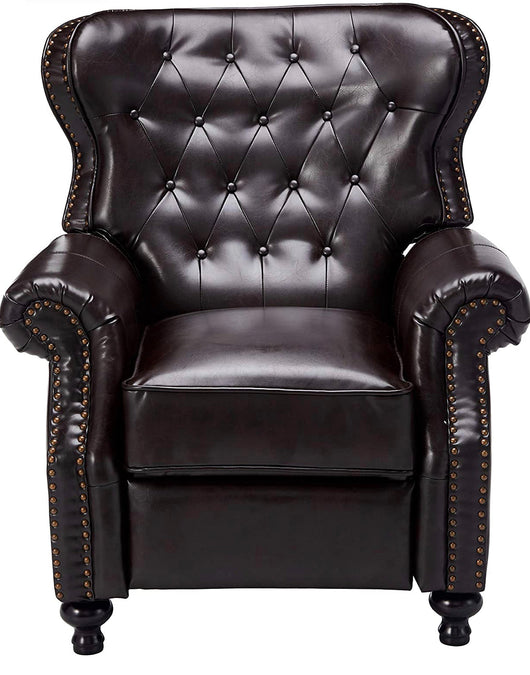 !!REDUCED!! Christopher Knight Home Walder Reconstituted Bycast Leather Recliner, Brown!! NEW AND ASSEMBLED!!