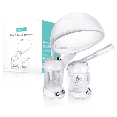 Hair Steamer EZBASICS 2 in 1 Ion Facial Steamer with Extendable Arm Table Top Hair Humidifier Hot Mist Moisturizing Facial Atomizer Spa Face Steamer Design for Personal Care Use At Home or Salon**New in box**