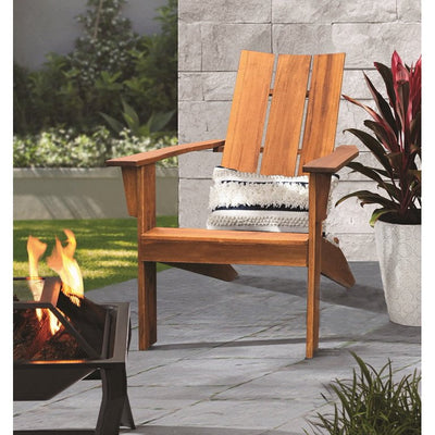 Mainstays Wood Outdoor Adirondack Chair, Natural Color**New in Box**