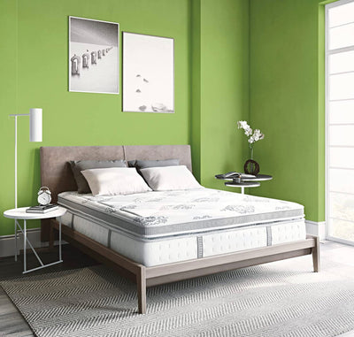 Classic Brands Gramercy Cool Gel Memory Foam and Innerspring Hybrid 14-Inch Euro Pillow Top Mattress, Twin XL- NEW IN BOX!!!