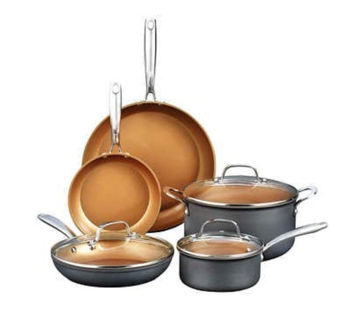 Gotham Steel Pro Non-Stick 8-piece Hard Anodized Cookware Set- NEW IN BOX!!!
