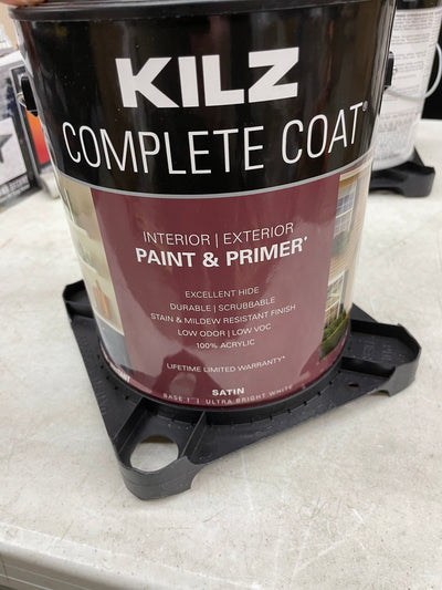 Kilz Complete Coat Ultra Bright White Satin Paint & Primer, 1 Gallon**New**