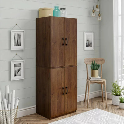 Mainstays 4-Door 5' Storage Cabinet, Espresso **New in box**