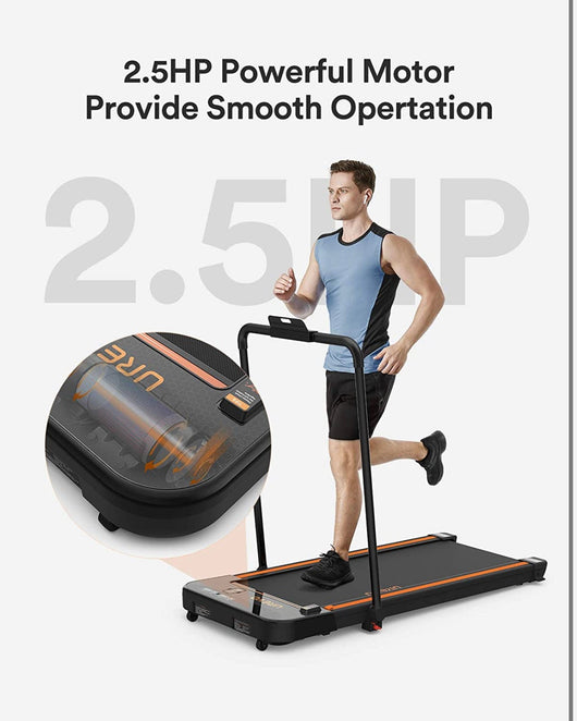 UREVO 2 in 1 Under Desk Treadmill, 2.5HP Folding Electric Treadmill Walking Jogging Machine for Home Office with Remote Control!  -Brand new out of the box (Brand new but remote is missing back battery cover)