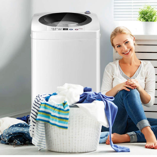 Giantex Portable Washing Machine, Full Automatic Washer and Dryer Combo, with Built-in Pump Drain 8 LBS Capacity Compact Laundry Washer Spinner for Apartment RV Dorm- new / scratch and dents