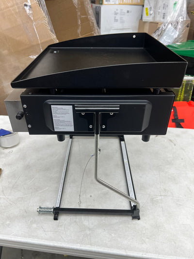 Flameking Flat Top Cast Iron Griddle for Table Top/Wall Mounted/Floor Stand!! LIGHTLY USED USED ONCE, VERY CLEAN MINOR DAMAGE ON GRIDDLE TOP(PHOTO SHOWN)!!