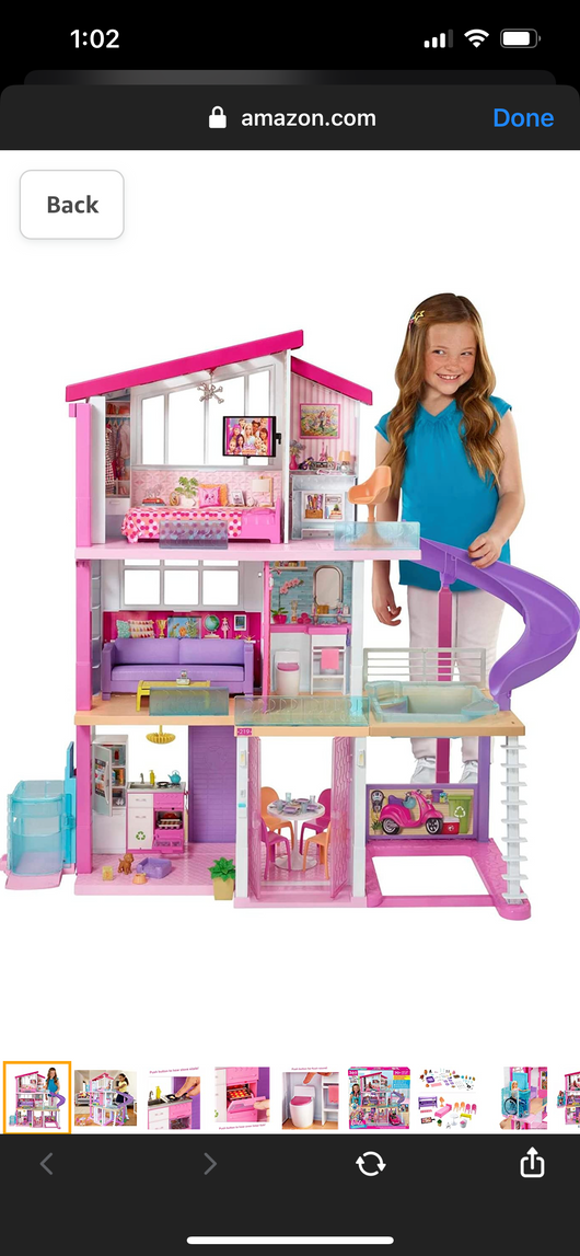 Barbie Dreamhouse Dollhouse with Wheelchair Accessible Elevator, Pool, Slide and 70 Accessories Including Furniture and Household Items, Gift for 3 to 7 Year Olds- NEW IN BOX!!!