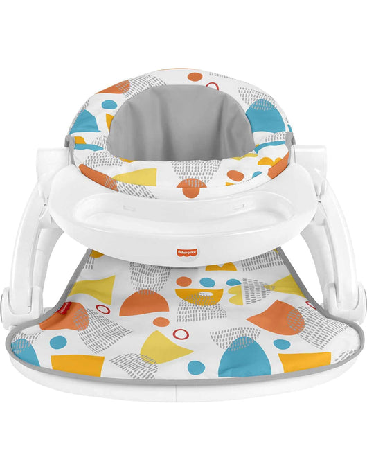 Fisher-Price Deluxe Sit-Me-Up Floor Seat – Primary Hills, Portable Infant Chair with Tray andToy Bar (new in the box)