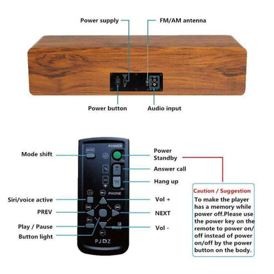 KEiiD Compact CD/MP3 Player Stereo Wooden Desktop Bluetooth Hi-Fi Speaker Portable Boombox Home Audio Component Music Shelf System with FM Radio Digital Tuner Remote Control USB SD AUX,Soundbar- new in the box