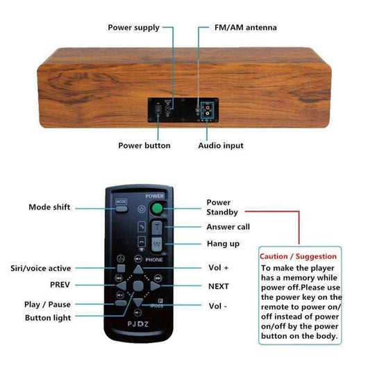 KEiiD Compact CD/MP3 Player Stereo Wooden Desktop Bluetooth Hi-Fi Speaker Portable Boombox Home Audio Component Music Shelf System with FM Radio Digital Tuner Remote Control USB SD AUX,Soundbar- new in the box