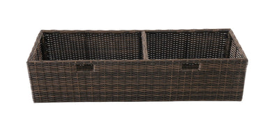 Better Homes & Gardens Camrose Outdoor Storage Wicker Bench - Brown**New slightly scratched from shipping**