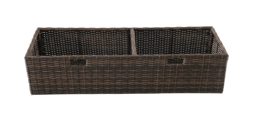 Better Homes & Gardens Camrose Outdoor Storage Wicker Bench - Brown**New slightly scratched from shipping**