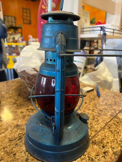 Vintage DIETZ LITTLE WIZARD LANTERN USA RED GLASS GLOBE 1900-1949, AS-IS FINAL SALE!!