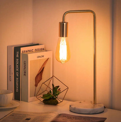 Gold Haitral Modern Table Lamp with Marble Base for Bedroom- NEW IN BOX!!!!