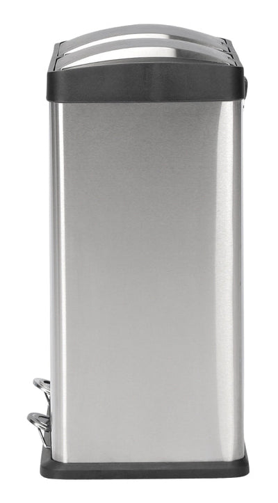 Step N' Sort 2 Compartment Kitchen Garbage Can & Recycling Bin, Silver, 16 gal- NEW OUT OF BOX!!!