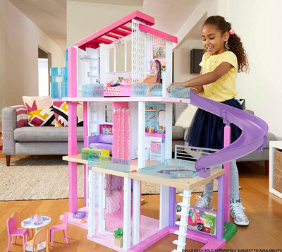 Barbie Dreamhouse Dollhouse with Wheelchair Accessible Elevator, Pool, Slide and 70 Accessories Including Furniture and Household Items, Gift for 3 to 7 Year Olds- NEW IN BOX!!!