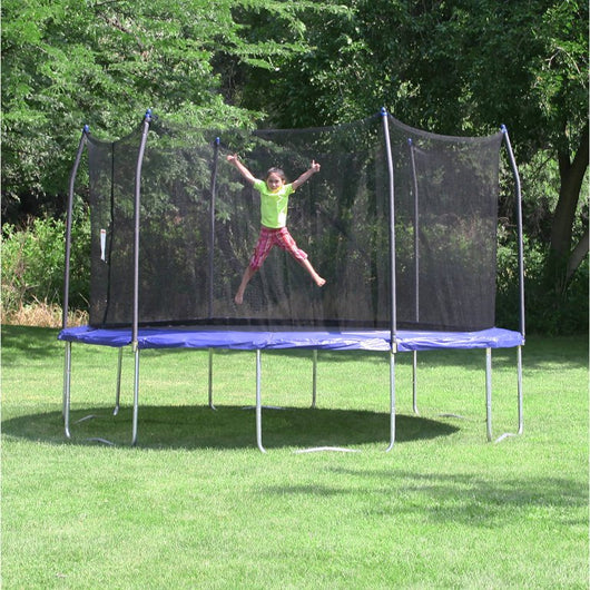 Skywalker Trampolines 16' Round Trampoline with Enclosure and Wind Stakes Blue**New in box**