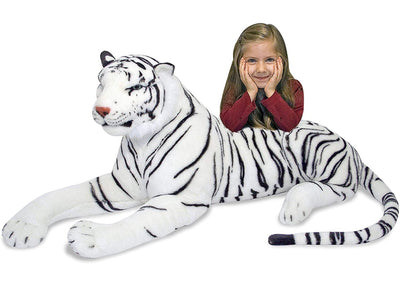Melissa & Doug Giant Siberian White Tiger - Lifelike Stuffed Animal (over 5 feet long)- NEW IN PLASTIC!!!!