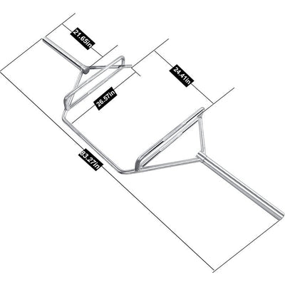 HulkFit Olympic 2-Inch Hex Weight Lifting Trap Bar, 1000-Pound Capacity - Open-Back (Black)**New**