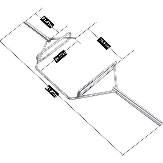 HulkFit Olympic 2-Inch Hex Weight Lifting Trap Bar, 1000-Pound Capacity - Open-Back (Black)**New**