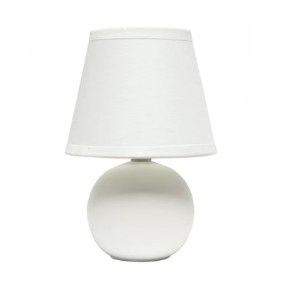 Simple Designs Ceramic Globe Table Lamp Off White LT2008-OFF**New in box**